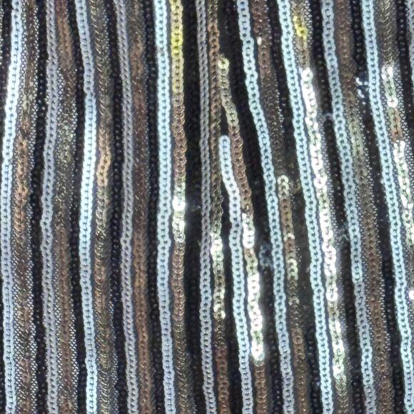 CECE All-Over Multicolor Black Gold Silver Sequin Mini Sheath Dress Women’s M - Picture 8 of 9